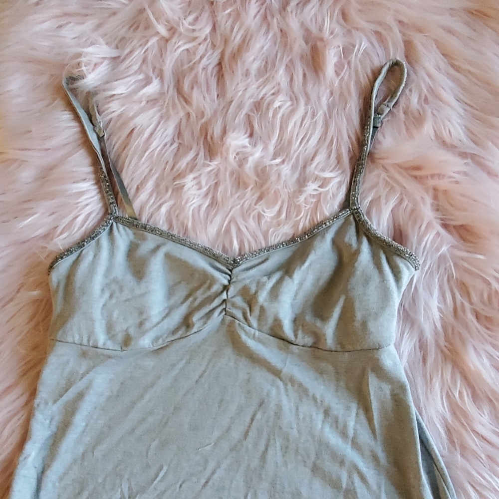 Abercrombie & Fitch Grey cami with beading accent